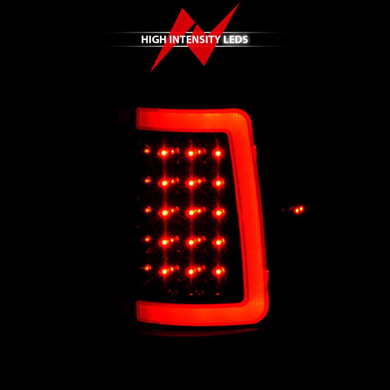 ANZO 2004-2006 Ford F-150 LED Tail Lights w/ Light Bar Black Housing Smoke Lens - Burkken Auto Parts