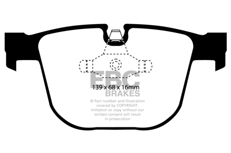 EBC 08-10 BMW M3 4.0 (E90) Redstuff Rear Brake Pads - Burkken Auto Parts