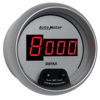 AutoMeter Gauge Tach 3-3/8in. 10K RPM In-Dash Digital Silver Dial W/ Red Led - Burkken Auto Parts