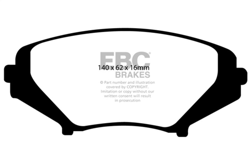 EBC 03-12 Mazda RX8 1.3 Rotary (Standard Suspension) Greenstuff Front Brake Pads - Burkken Auto Parts