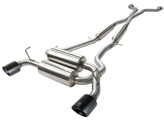 aFe Takeda 2-1/2 in 304 SS Cat-Back Exhaust System Infiniti G37 08-13/Q60 14-15 V6-3.7 w/ Black Tips - Burkken Auto Parts