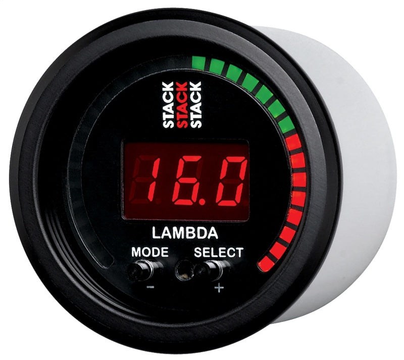 Autometer Stack Instruments 52mm Wideband Air-Fuel Ratio (LAMBDA) Gauge - Black - Burkken Auto Parts