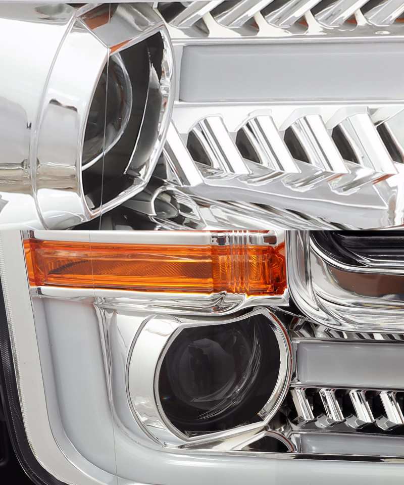 AlphaRex 15-17 Ford F-150 PRO-Series Projector Headlights Plank Style Chrm w/Activ Light/Seq Signal - Burkken Auto Parts