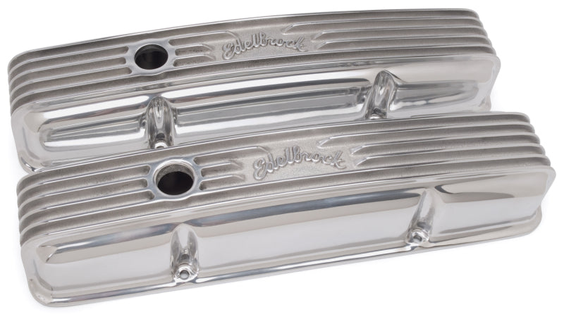 Edelbrock Valve Cover Classic Series Chevrolet 1959-1986 262-400 CI V8 Polshed - Burkken Auto Parts