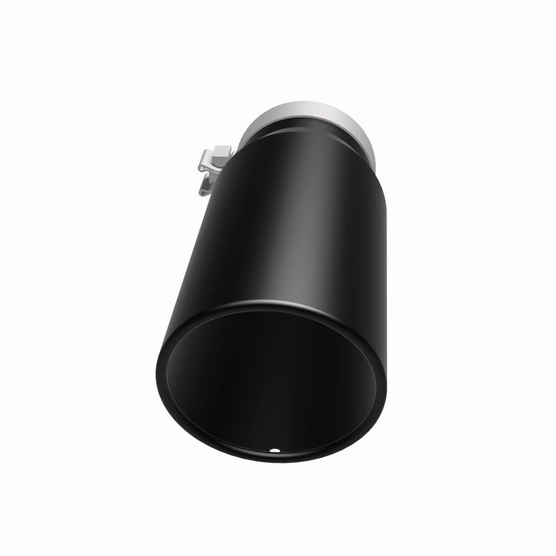 MagnaFlow Tip Stainless Black Coated Single Wall Round Single Outlet 5in Dia 4in Inlet 13in L - Burkken Auto Parts