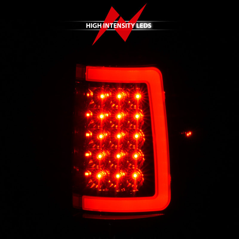 ANZO 2004-2006 Ford F-150 LED Tail Lights w/ Light Bar Black Housing Smoke Lens - Burkken Auto Parts
