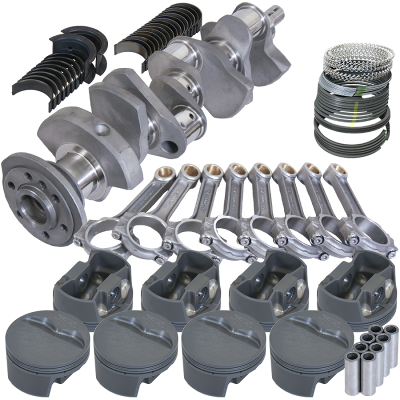 Eagle Chevy 350 3.500in Crank 6.000in I-Beam Rods -5cc Flat Top 4.030in Pistons Rotating Assembly - Burkken Auto Parts
