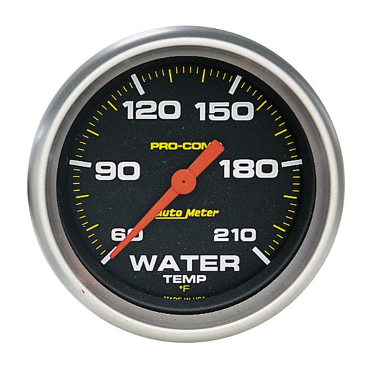 Autometer Pro Comp 60-210 Deg F Full Sweep Electronic Water Temperature Low Temp Gauge - Burkken Auto Parts