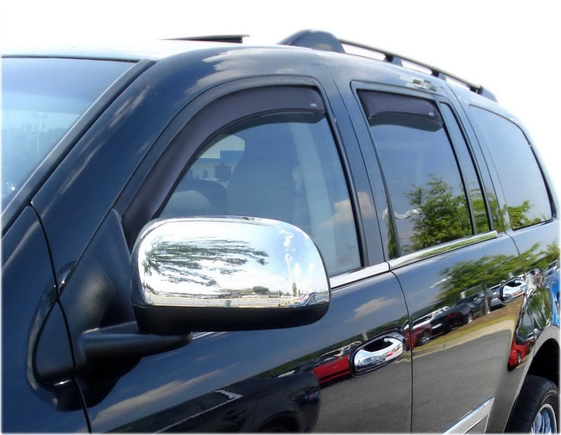 AVS 07-10 Chrysler Aspen Ventvisor In-Channel Front & Rear Window Deflectors 4pc - Smoke - Burkken Auto Parts