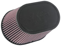 K&N Universal Rubber Filter 6.25in x 4in Oval FLG / 7.375in x 5.5in Base / 6.25in x 4in Top / 5in H - Burkken Auto Parts