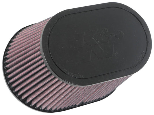 K&N Universal Rubber Filter 6.25in x 4in Oval FLG / 7.375in x 5.5in Base / 6.25in x 4in Top / 5in H - Burkken Auto Parts