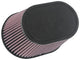 K&N Universal Rubber Filter 6.25in x 4in Oval FLG / 7.375in x 5.5in Base / 6.25in x 4in Top / 5in H - Burkken Auto Parts