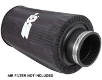 K&N Universal Round Tapered Filter Wrap - Black - 6in Base ID x 4.625in Top ID x 9in Height - Burkken Auto Parts