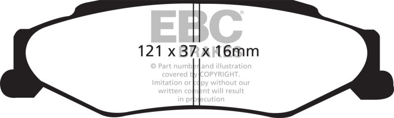 EBC 03-04 Cadillac XLR 4.6 Greenstuff Rear Brake Pads - Burkken Auto Parts