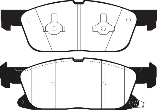 EBC 2016+ Lincoln Continental (10th Gen) 2.7L Twin Turbo Greenstuff Front Brake Pads