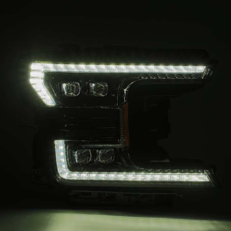 AlphaRex 18-20 Ford F-150 NOVA LED Proj Headlight Plank Style Alpha Blk w/Activ Light/Seq Signal/DRL - Burkken Auto Parts