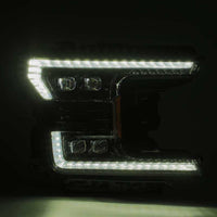 AlphaRex 18-20 Ford F-150 NOVA LED Proj Headlight Plank Style Alpha Blk w/Activ Light/Seq Signal/DRL - Burkken Auto Parts