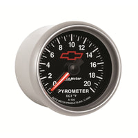 AutoMeter Gauge Pyrometer (Egt) 2-1/16in. 2000 Deg. F Stepper Motor Chevy Red Bowtie Black - Burkken Auto Parts