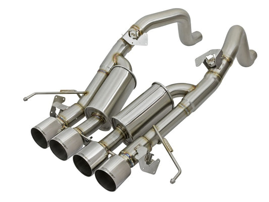aFe MACHForce XP 3in-2 1/2in Axle Back 304SS Exhaust w/ Polished Tips 14-17 Chevy Corvette V8-6.2L - Burkken Auto Parts