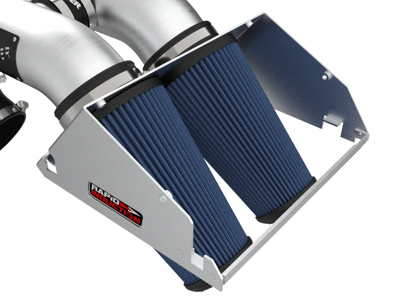 aFe Rapid Induction Pro 5R Cold Air Intake System Brushed 21-22 Ford F-150 Raptor V6-3.5L (tt) - Burkken Auto Parts