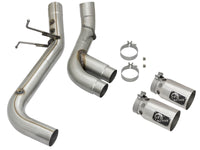 aFe Victory Series 4in 409-SS DPF-Back Exhaust w/ Dual Polished Tips 2017 GM Duramax V8-6.6L(td) L5P - Burkken Auto Parts
