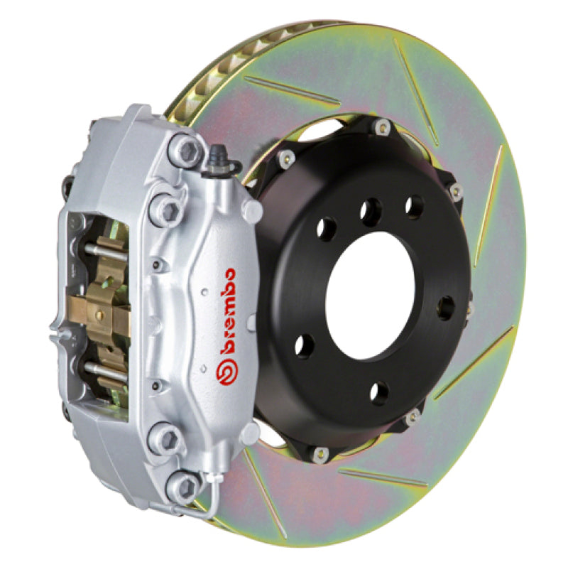 Brembo 05-11 Elise (Excl 4-Caliper Equipped) Fr GT BBK 4Pis Cast 2pc 328x28 2pc Rtr Slot Type1-Sil. - Burkken Auto Parts