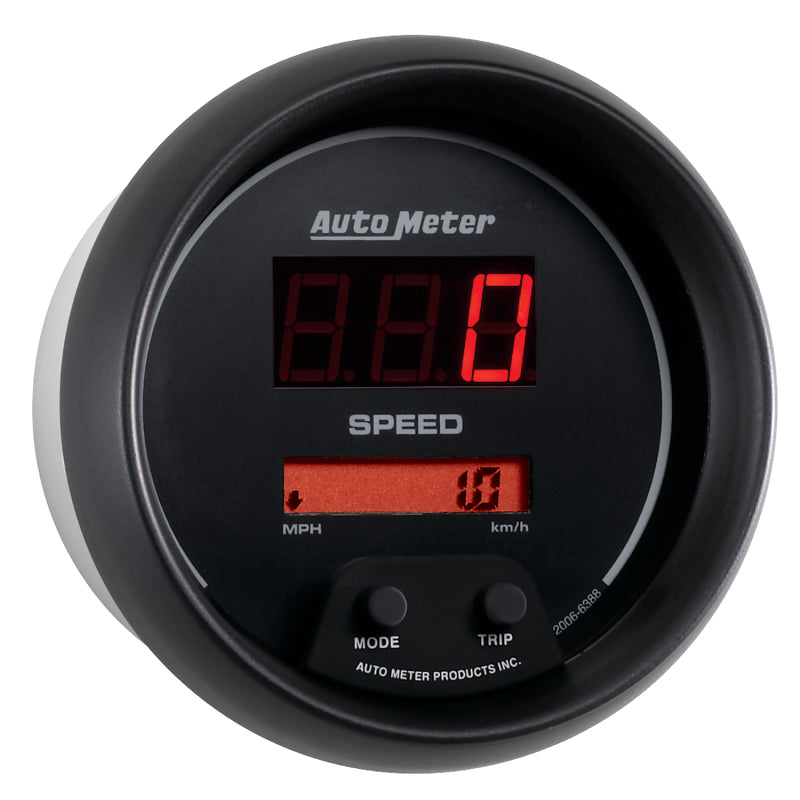 Autometer Sport-Comp Black 3 3/8in 160 MPH Digital Speedo Gauge - Burkken Auto Parts