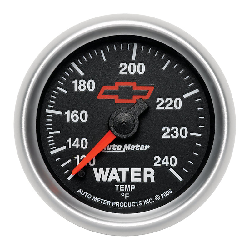 Autometer Sport-Comp II 2-1/16in 120-240 Deg Mechanical Water Temp Gauge - Bowtie Black - Burkken Auto Parts