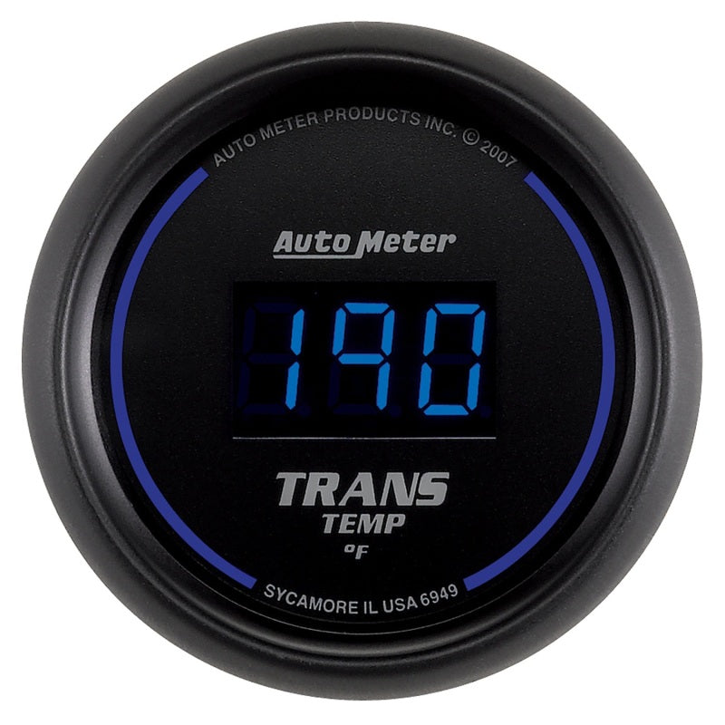 Autometer 52.4mm Black Digital Trans Temperature Gauge - Burkken Auto Parts