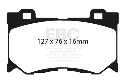 EBC 08-13 Infiniti FX50 5.0 Yellowstuff Front Brake Pads