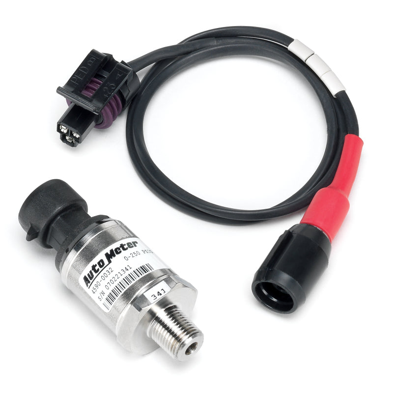 Autometer 250PSI Pressure Sensor Solid State 1/8 NPTF Male - Burkken Auto Parts