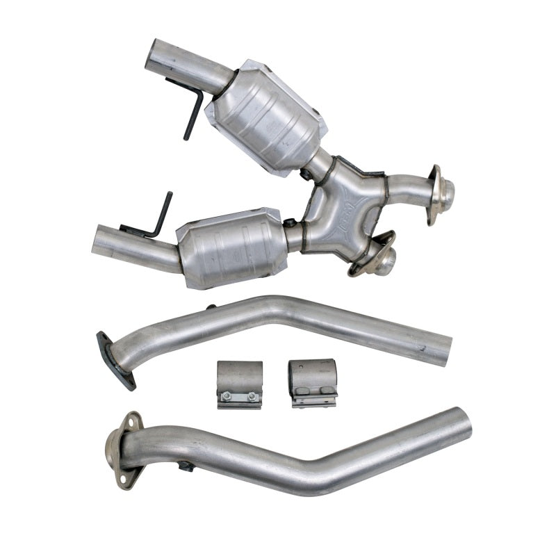 BBK 96-98 Mustang 4.6 GT High Flow X Pipe With Catalytic Converters - 2-1/2 - Burkken Auto Parts