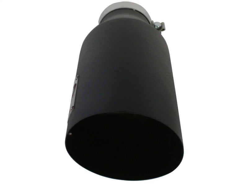 aFe MACHForce XP Exhausts Tips SS-304 EXH Tip 4In x 7Out x 18L Bolt-On (blk) - Burkken Auto Parts