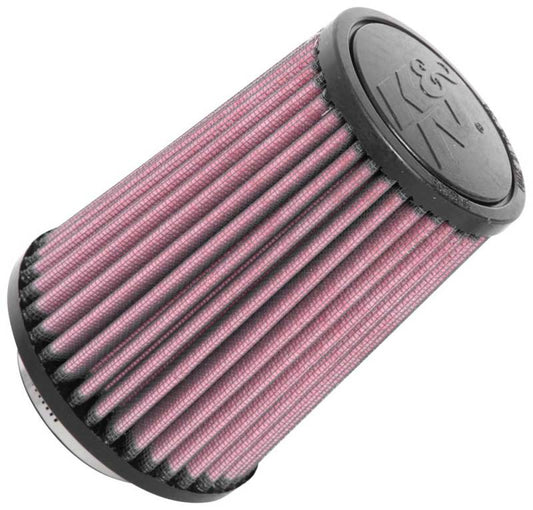 K&N Universal Rubber Filter 2-1/2in Flg / 4-1/2in OD B / 3-1/2in OD T / 6in H - Black Top - Burkken Auto Parts