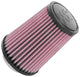 K&N Universal Rubber Filter 2-1/2in Flg / 4-1/2in OD B / 3-1/2in OD T / 6in H - Black Top - Burkken Auto Parts