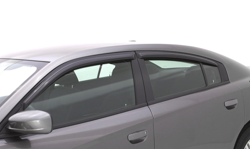 AVS 11-18 Dodge Charger Ventvisor Outside Mount Window Deflectors 4pc - Smoke - Burkken Auto Parts