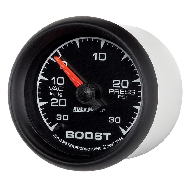 Autometer ES 52mm Full Sweep Electronic 30 In Hg-Vac/30 PSI Vacuum/Boost Gauge - Burkken Auto Parts