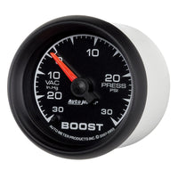 Autometer ES 52mm Full Sweep Electronic 30 In Hg-Vac/30 PSI Vacuum/Boost Gauge - Burkken Auto Parts