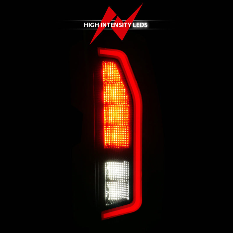 Anzo 07-14 Chevrolet Suburban / 07-14 GMC Yukon Black Full LED Tail Light Plank Style w/ Clear Lens