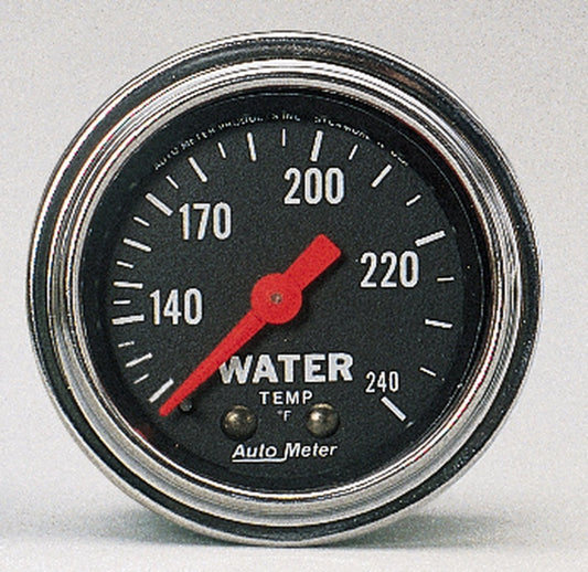 AutoMeter Gauge Water Temp 2-1/16in. 120-240 Deg. F Mechanical Traditional Chrome - Burkken Auto Parts