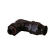Aeromotive PTFE Hose End - AN-06 to AN-08 Hose - 90 Deg - Black Anodized - Burkken Auto Parts