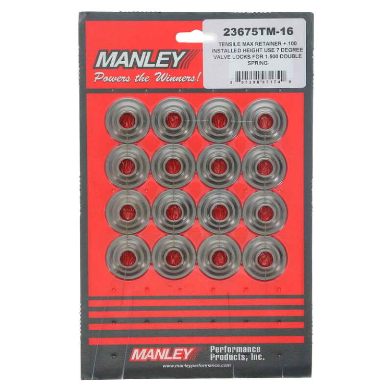 Manley Spring Retainer, RET-TENSILE MAX 7 DEG. +.100 - Burkken Auto Parts