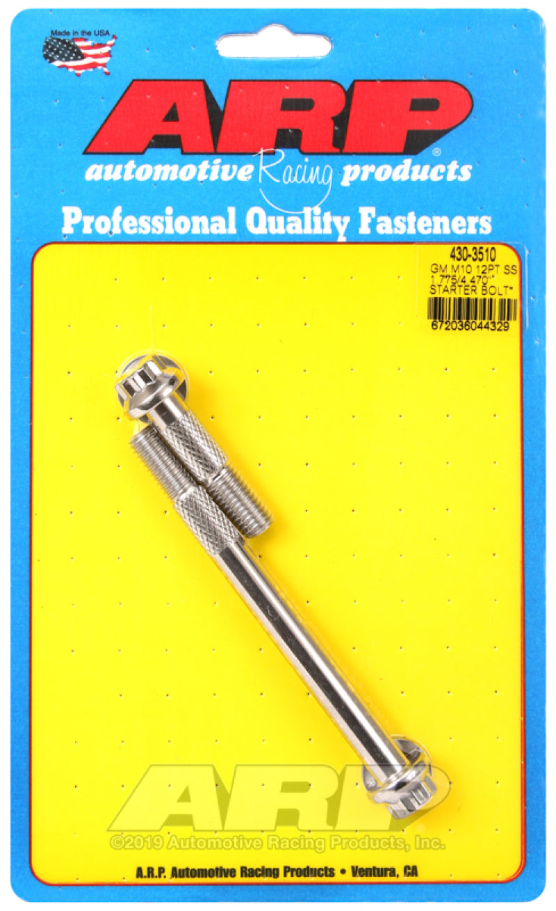 ARP GM M10 12pt SS 1.775/4.470in Starter Bolt Kit - Burkken Auto Parts
