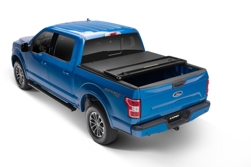 Lund 15-18 Ford F-150 Styleside (5.5ft. Bed) Hard Fold Tonneau Cover - Black - Burkken Auto Parts