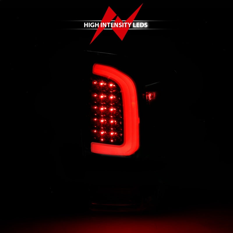 ANZO 16-21 Toyota Tacoma LED Tail Lights - w/ Light Bar Sequential Black Housing & Smoke Lens - Burkken Auto Parts