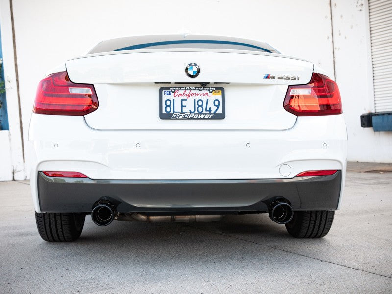 aFe MACHForce XP 3in to 2.5in 304 SS Axle-Back Exhaust w/ Black Tips 14-16 BMW M235i - Burkken Auto Parts