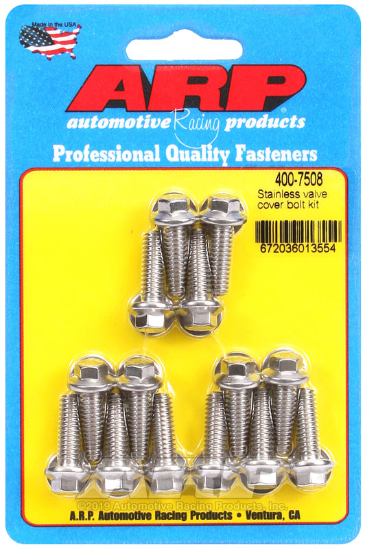 ARP Valve Cover Stainless Steel 1/4in x 20 Hex Bolt Kit (14/pkg) - Burkken Auto Parts