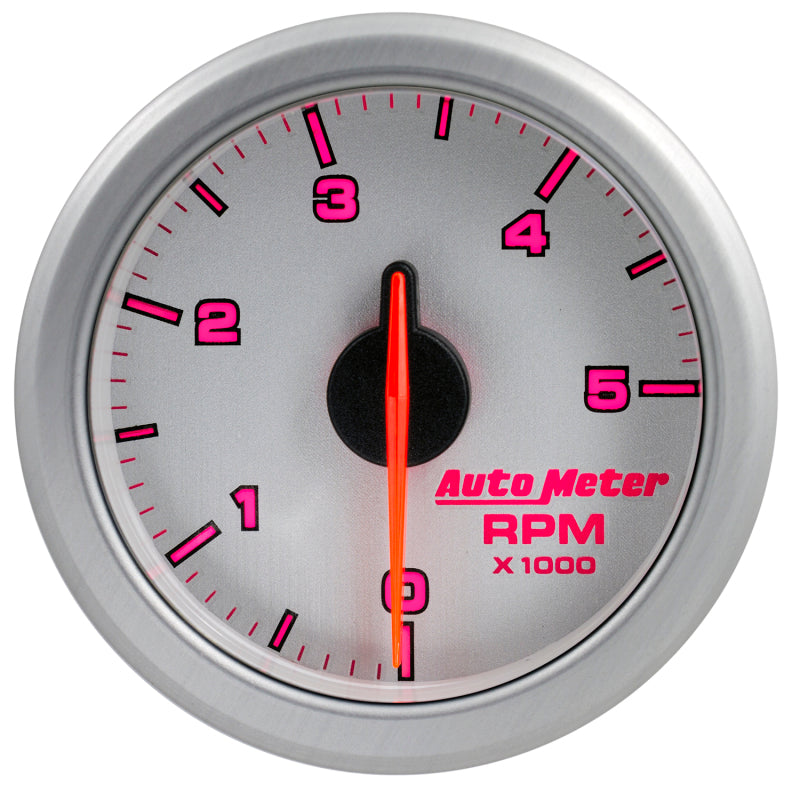 Autometer Airdrive 2-1/6in Tachometer Gauge 0-5K RPM - Silver - Burkken Auto Parts