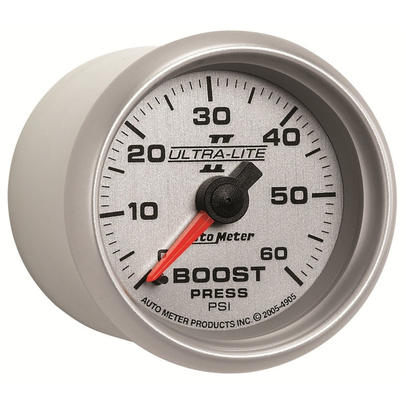 Autometer Ultra-Lite II 52mm 0-60 PSI Mechanical Boost Gauge - Burkken Auto Parts