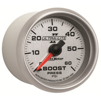 Autometer Ultra-Lite II 52mm 0-60 PSI Mechanical Boost Gauge - Burkken Auto Parts